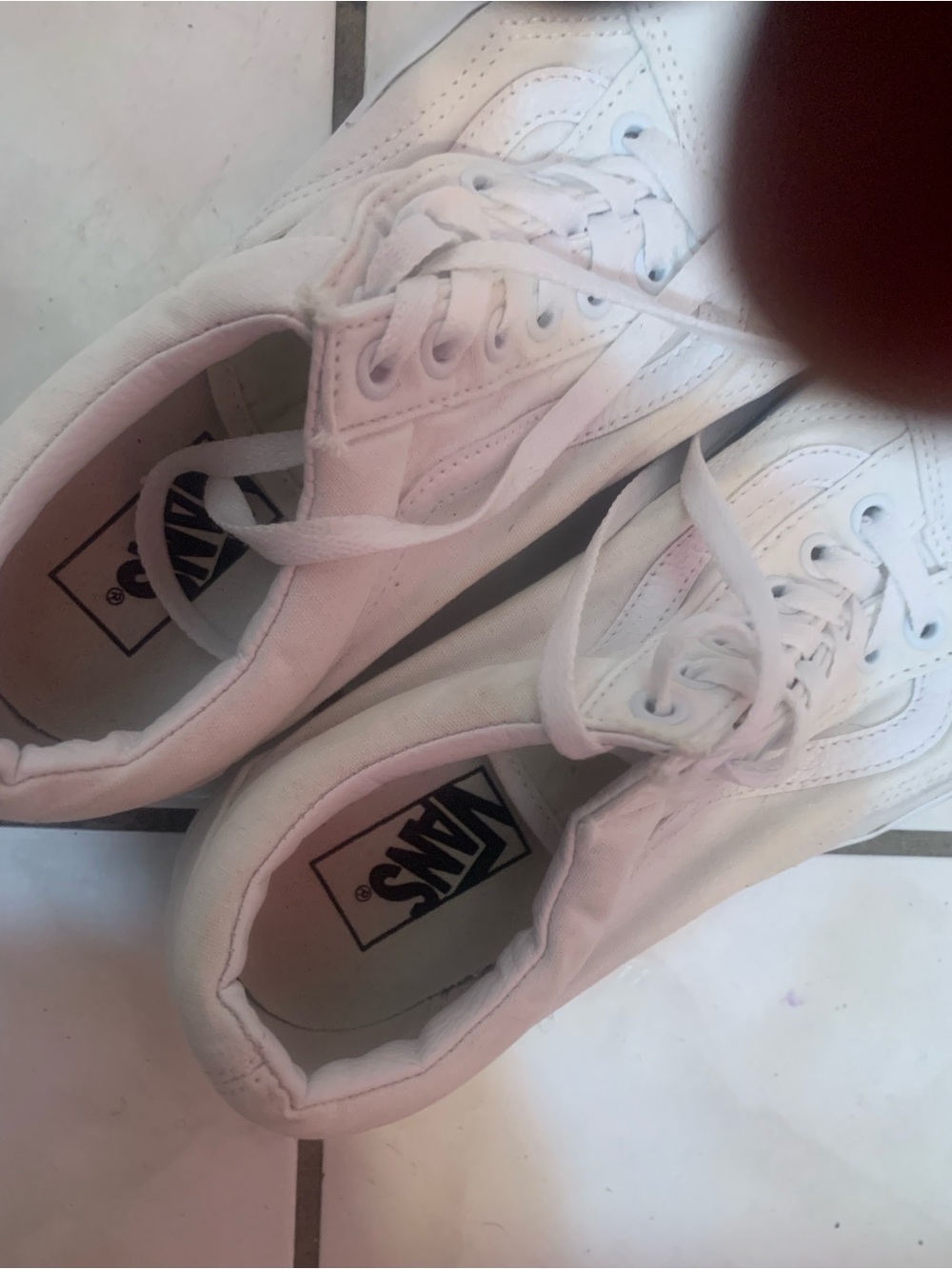 Vans Women's White Low-Top Canvas Sneakers — Classic Lace-Up